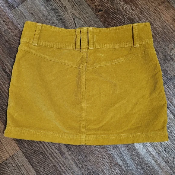 We The Free Micro Mini mustard yellow corduroy skirt - Picture 3 of 5